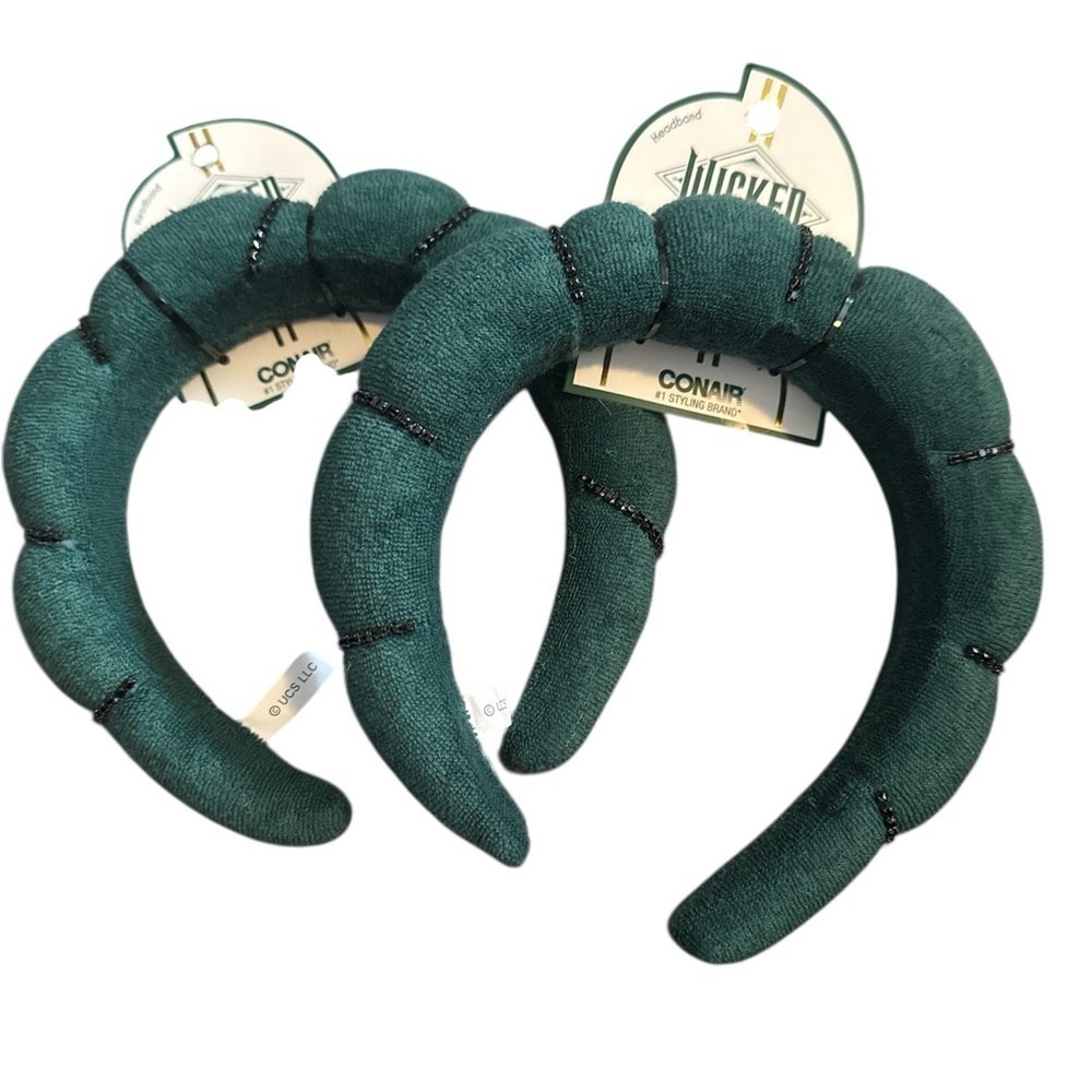 Holiday Hair Accessories & sock bundle- Green, Red, Gold 11 pieces - Picture 3 of 4